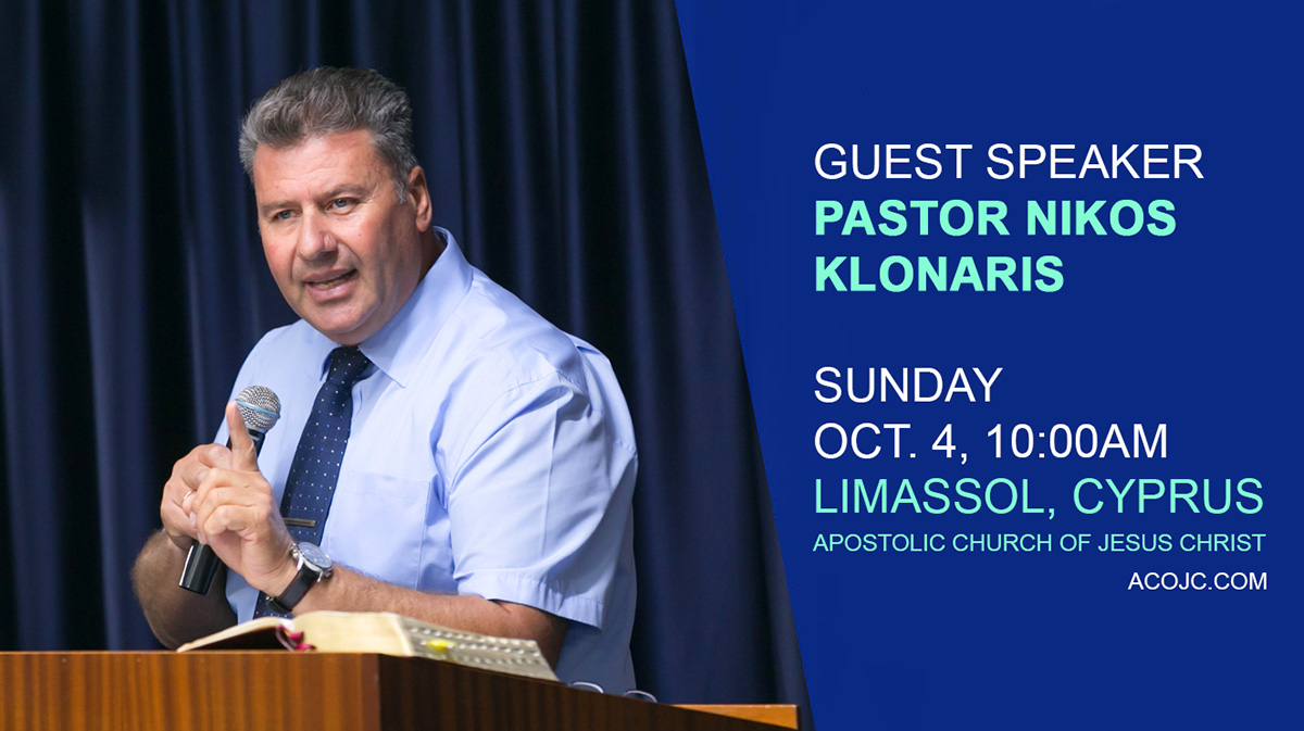 Guest Speaker - Pastor Nikos Klonaris (Oct 2026)